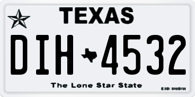 TX license plate DIH4532