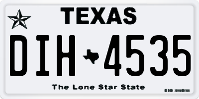 TX license plate DIH4535