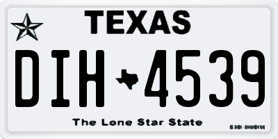 TX license plate DIH4539