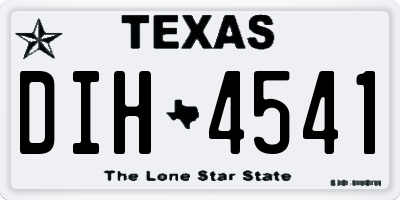 TX license plate DIH4541