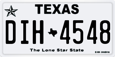 TX license plate DIH4548