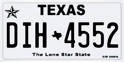 TX license plate DIH4552