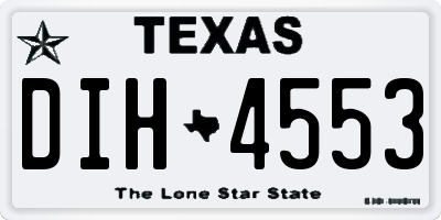 TX license plate DIH4553
