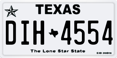 TX license plate DIH4554