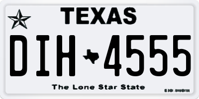 TX license plate DIH4555