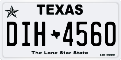 TX license plate DIH4560