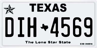 TX license plate DIH4569