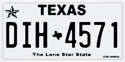 TX license plate DIH4571