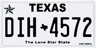 TX license plate DIH4572
