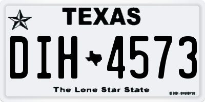 TX license plate DIH4573