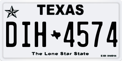 TX license plate DIH4574