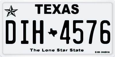 TX license plate DIH4576