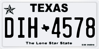 TX license plate DIH4578