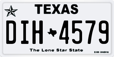 TX license plate DIH4579