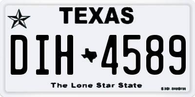 TX license plate DIH4589