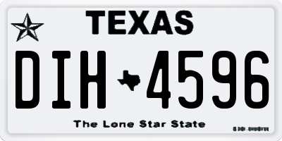 TX license plate DIH4596