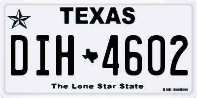 TX license plate DIH4602