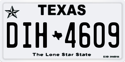 TX license plate DIH4609