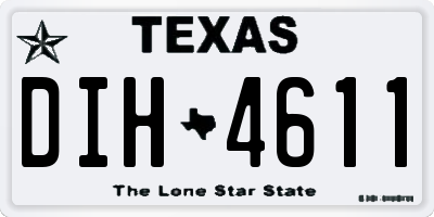 TX license plate DIH4611