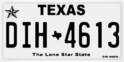 TX license plate DIH4613