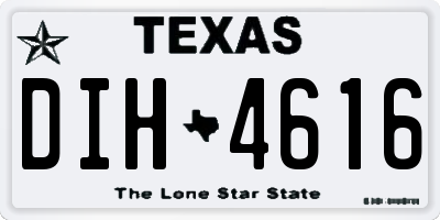 TX license plate DIH4616