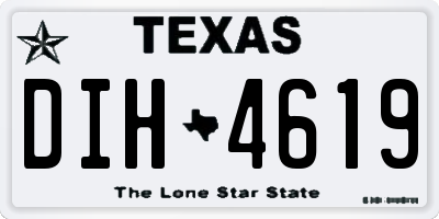 TX license plate DIH4619