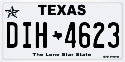 TX license plate DIH4623