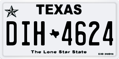 TX license plate DIH4624