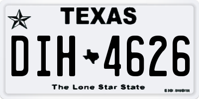 TX license plate DIH4626