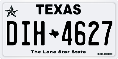 TX license plate DIH4627