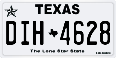 TX license plate DIH4628