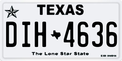 TX license plate DIH4636