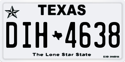 TX license plate DIH4638