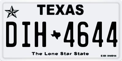 TX license plate DIH4644