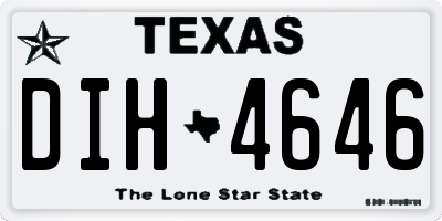 TX license plate DIH4646
