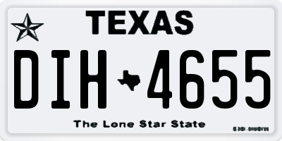 TX license plate DIH4655