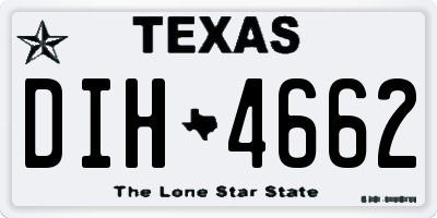 TX license plate DIH4662