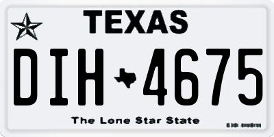TX license plate DIH4675