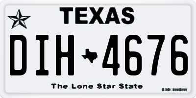 TX license plate DIH4676