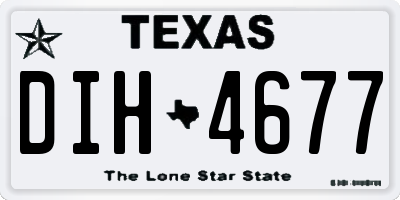 TX license plate DIH4677