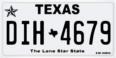 TX license plate DIH4679