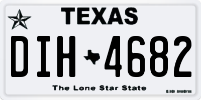 TX license plate DIH4682