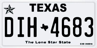 TX license plate DIH4683