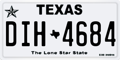 TX license plate DIH4684