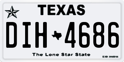 TX license plate DIH4686