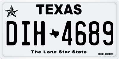 TX license plate DIH4689