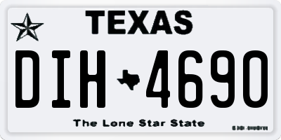 TX license plate DIH4690