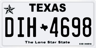 TX license plate DIH4698
