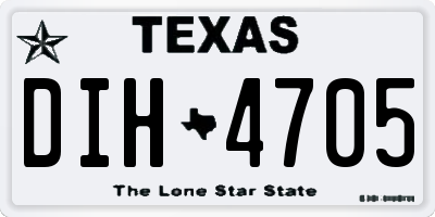 TX license plate DIH4705