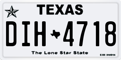 TX license plate DIH4718